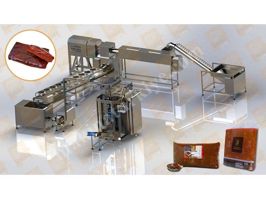 1.5 - 3 Ton / Saat Kapasite Hurma Ezmesi Üretim Ve Dolum Hattı