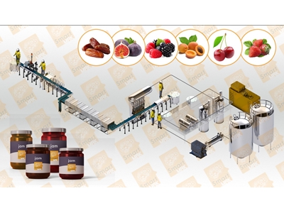 4-5 Ton / H Capacity Fruit Jam Processing And Packing Line - 0