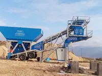 Mobile Concrete Batching Plant 60 m3 Capacity