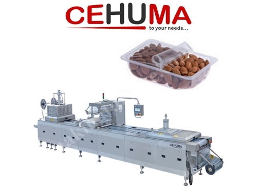 Thermoform Vacuum / Modified Atmosphere Packaging (Map) Machine For Dried Fruits / Nuts / Almonds