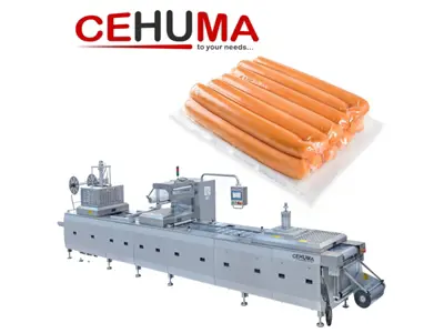 Thermoformed Vacuum / Gas (Map) (Modified Atmosphere Pressure) Meat and Meat Products Packaging Machine