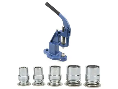 Manual Hand Press Button Mould Tool W/ 5 Dies.