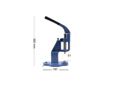 Manual Hand Press Button Mould Tool W/ 5 Dies - 2