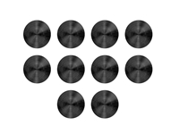 10 PCS Round Black Rubber Mat For Gsm Round Fabric Cutter Board - 1