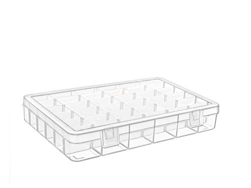 36 Grids Transparent Plastic Organizer With Adjustable Dividers