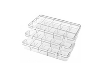 15 секционный прозрачный пластиковый органайзер с регулируемыми перегородками - 1