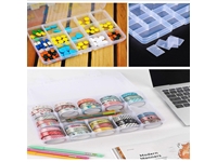 15 Grids Transparent Plastic Organizer With Adjustable Dividers