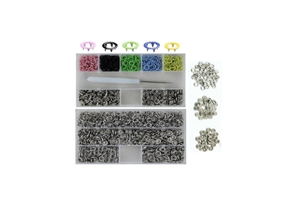 350 Pcs Metal Snap Fasteners 9.5Mm Hollow Buckle Metal Brass Buttons - 2