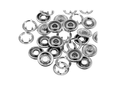 350 Pcs Metal Snap Fasteners 9.5 mm Hollow Buckle Metal Brass Buttons Complete Set - 1