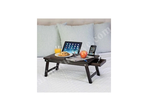 Hodbehod Adjustable Tilt Foldable Wooden Portable Tablet Laptop Table