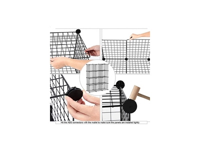Metal Wire Portable Multi-Purpose File Rack with 12 Grid Compartments
 - 1