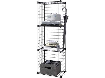3 Grid Compartment Metal Wire Portable Modular Multi-Purpose Organizer Rack - 1