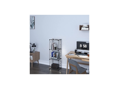 3 Grid Compartment Metal Wire Portable Modular Multi-Purpose Organizer Rack - 2