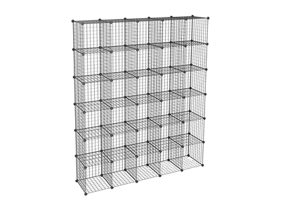 Metal Telle Taşınabilir Modüler Çok Amaçlı Organizer Rafı 30 Bölme - 3