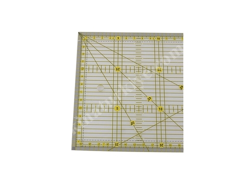 Hodbehod Tailor, Model, And Patchwork Cutting Ruler Made Of Transparent Plastic, 30X15 Cm