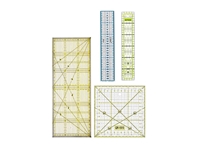 Transparent Ruler Set 4 Pieces For Tailor, Patternist, Patchwork Cutting And Sewing - 0