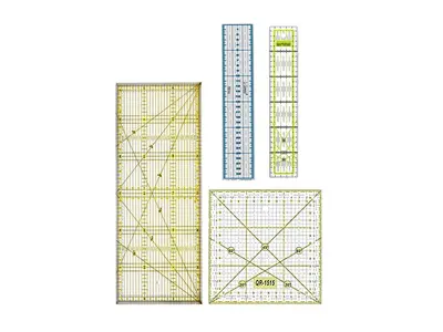 Transparent Ruler Set 4 Pieces For Tailor, Patternist, Patchwork Cutting And Sewing