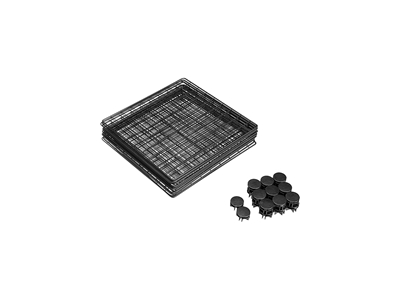 Étagère organisateur modulaire portable en fil métallique avec 4 compartiments - 3