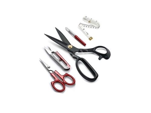 Hodbehod No 9 Professional Fabric Cutting Scissors Set With Black Handle And Steel Nuts