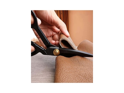 Ensemble de ciseaux de coupe de tissu professionnel Hodbehod n° 11 avec poignée noire et écrous en acier - 2