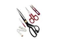 Профессиональный набор ножниц для резки ткани Hodbehod No 11 с черной ручкой и стальными гайками - 0