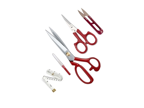 Ensemble de ciseaux de coupe de tissu professionnel Hodbehod n° 11 avec poignée rouge et écrous en acier