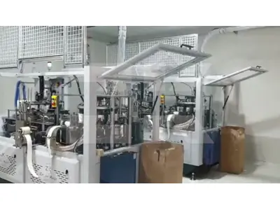 Otomatik PLC Sistem Kağıt Karton Bardak Makinası