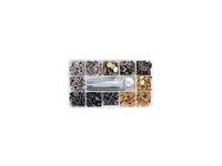 İşkur Makina 120 Assorted Color 12.5 Mm Metal Snap Clips With Storage Box - 0