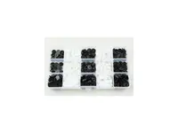 Ensemble de 100 boutons-pression en plastique noir et blanc avec boîte de rangement İşkur