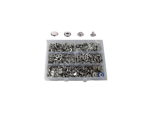 İşkur Makina 200 Piece Metal Nickel Stainless 15 Mm Snap Button And Nail Mold