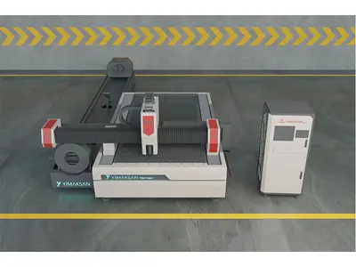 1000x1000x62 mm Profesyonel Fiber Lazer Kesim Makinası