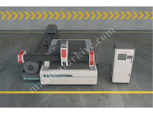 1000x1500x62 mm Profesyonel Fiber Lazer Kesim Makinası