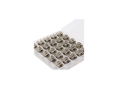 25 Pieces Metal Bobbin and Storage Box - 1