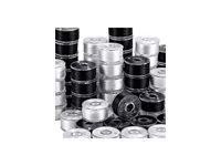 İşkur Makina 30 Pieces Black And White Threaded Plastic Bobbin For Household Sewing Machines - 1