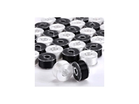 İşkur Makina 30 Pieces Black And White Threaded Plastic Bobbin For Household Sewing Machines