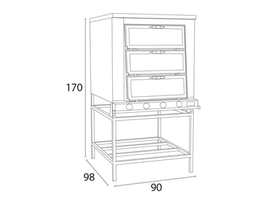 3 Gözlü Doğalgazlı Güveç Fırını - 1