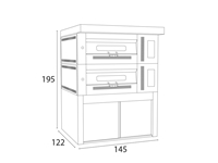 2-Compartment Natural Gas Convection Oven with Ceramic Base - 1
