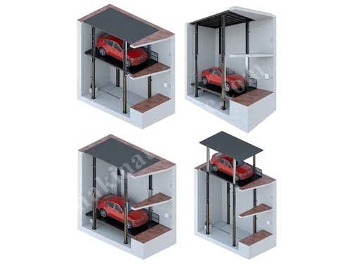 3200 Kg Hydraulic Stacked Parking Vehicle Elevator