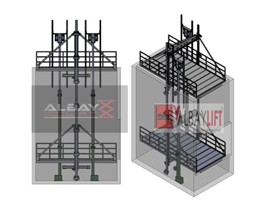 3200 Kg Hidrolik Katlı Otopark Araç Asansörü - 5