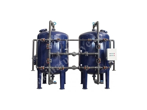 Système de ramollissement d'eau tandem avec tuyauterie de surface et réservoir en acier