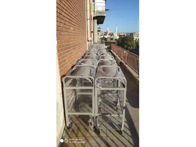 Heavy Duty Transport Trolley with Arched Clothing Rail
