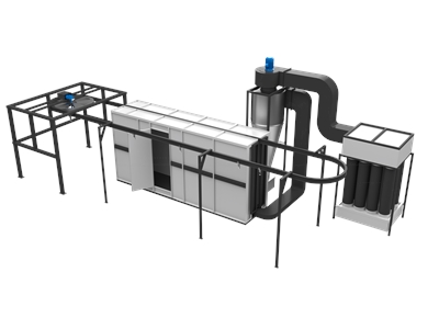 Manual Cyclone Powder Coating Cabin - 1