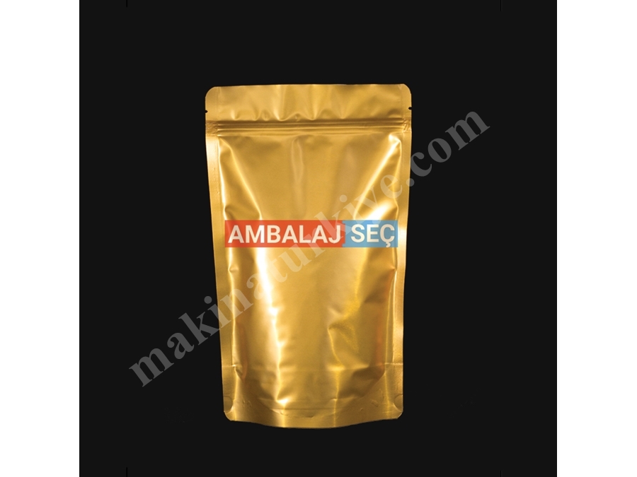 Matte Gold Side Gusset Unprinted Doypack Bag