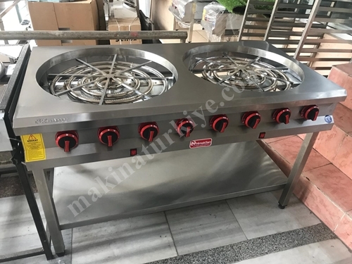 4 Yanışlı 2'Li Raflı Doğalgazlı Börek Ocağı