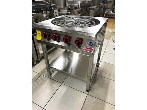 4 Yanışlı Doğalgazlı Taban Raflı Börek Ocağı