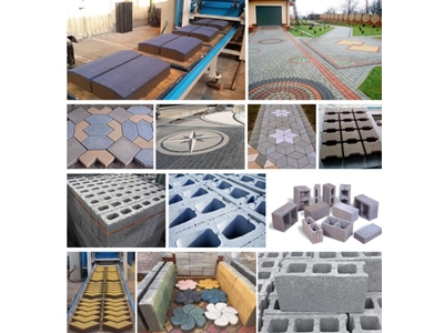 400x200x200 mm Otomatik Beton Briket Parke Taşı Makinası - 1