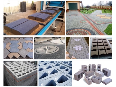 500x500x150 mm Otomatik Beton Briket Parke Taşı Makinesi - 1