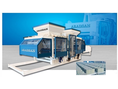 500x350x150 mm Automatic Concrete Briquette Cobblestone Machine - 0