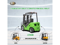 Chariot élévateur électrique au lithium triplex de 2,5 tonnes à 4,7 mètres - 2