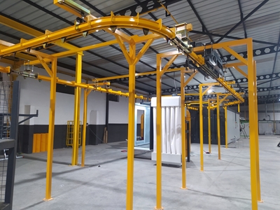 Cardan Type Electrostatic Powder Coating Conveyor System